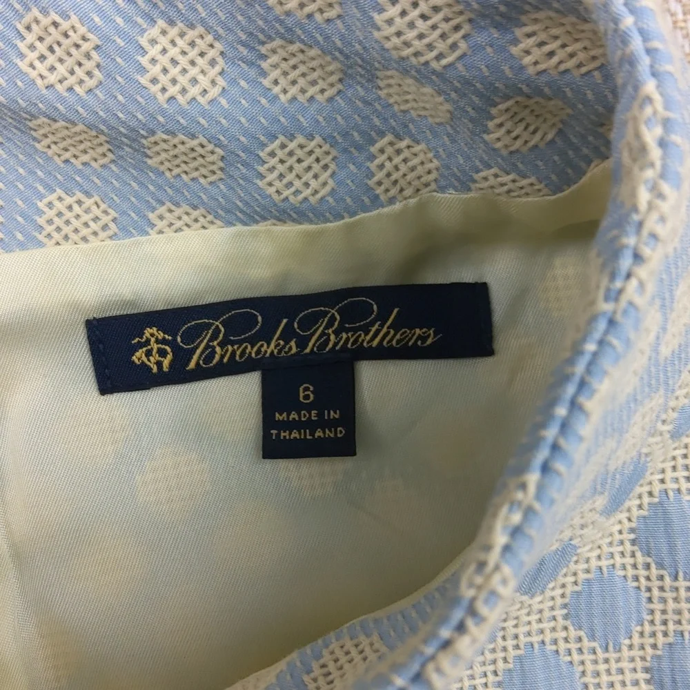 Brooks Brothers Women's Diamond Patterned Long‎ Sleeve Sweater, Lt.Blue/Cream, 6